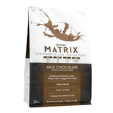Poudre Syntrax Matrix chocolat, goût riche et mélange facile.