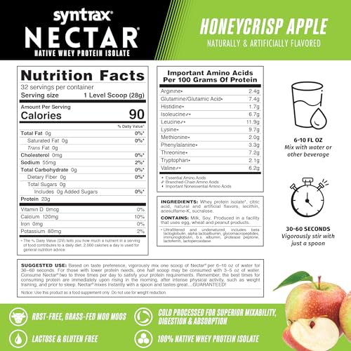 Syntrax Nectar doseur et poudre prête pour shake rapide.