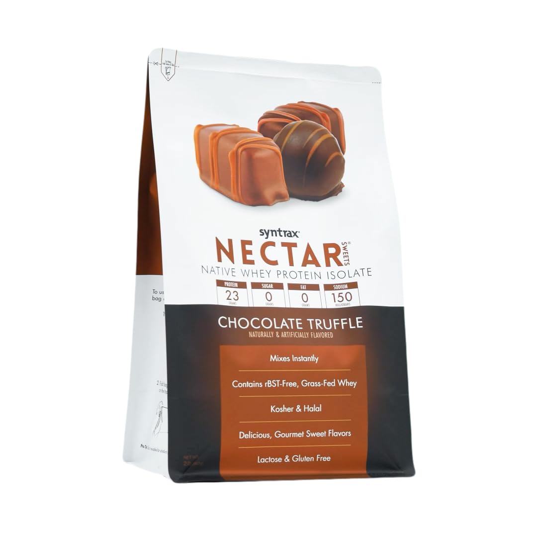 Syntrax Nectar Sweets: verre eau-lait, mélange instantané pratique.