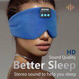 SYPVRY bandeau bleu avec micro intégré pour appels.