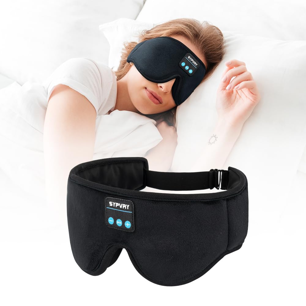 SYPVRY masque-sommeil connectivite sans-fil 3D pour obscurite et confort nocturne.