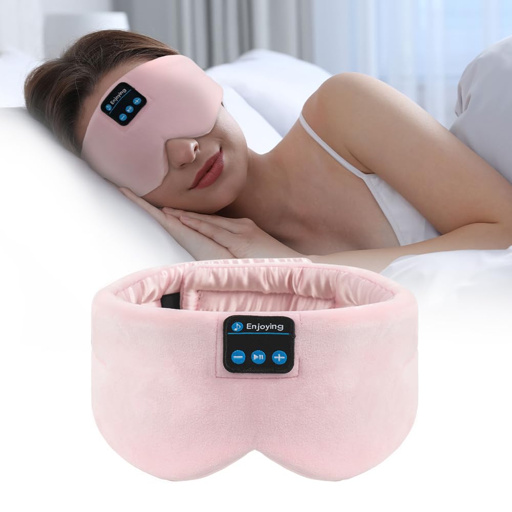 Masque yeux SYPVRY rose, douceur et obscurité pour dormir.