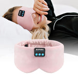 SYPVRY masque yeux rose avec écouteurs Bluetooth intégré pour nuit sans fil