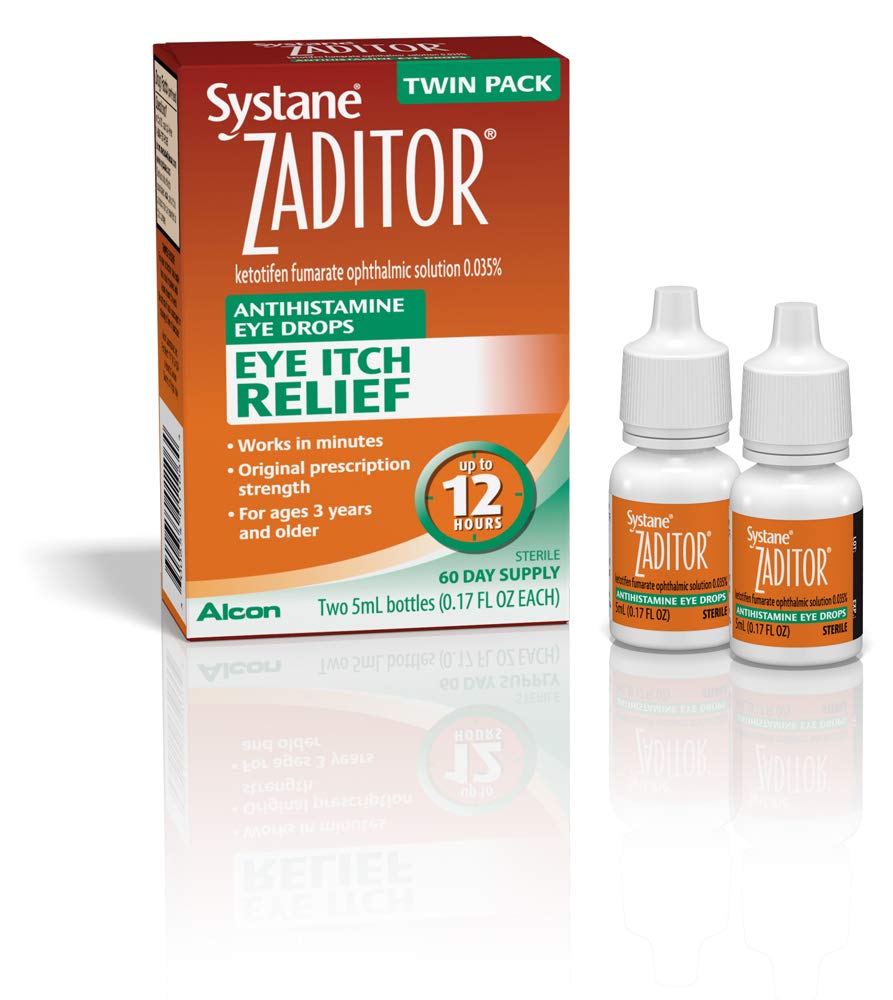 Gouttes Systane antihistaminiques en emballage double pour soulager temporairement les démangeaisons oculaires