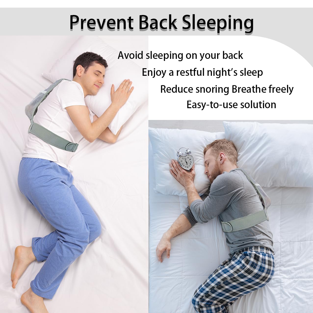 Système Sommeil Côté, vue dos, mécanisme extensible s'adapte à votre morphologie.