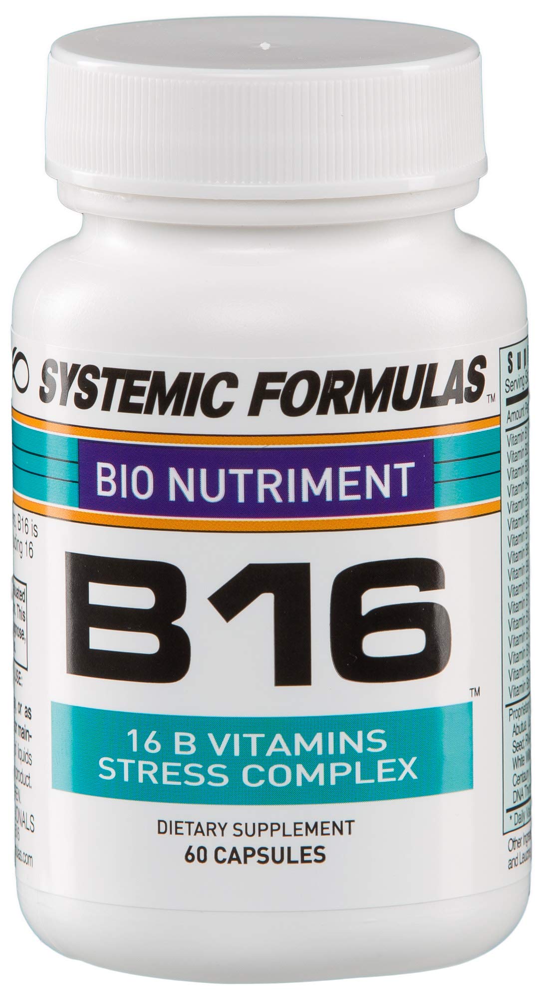 Systemic Formulas 16B Stress Complex - bouteille, soutien potentiel contre le stress quotidien