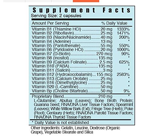 Systemic Formulas 16B Stress Complex - emballage montrant les bénéfices potentiels