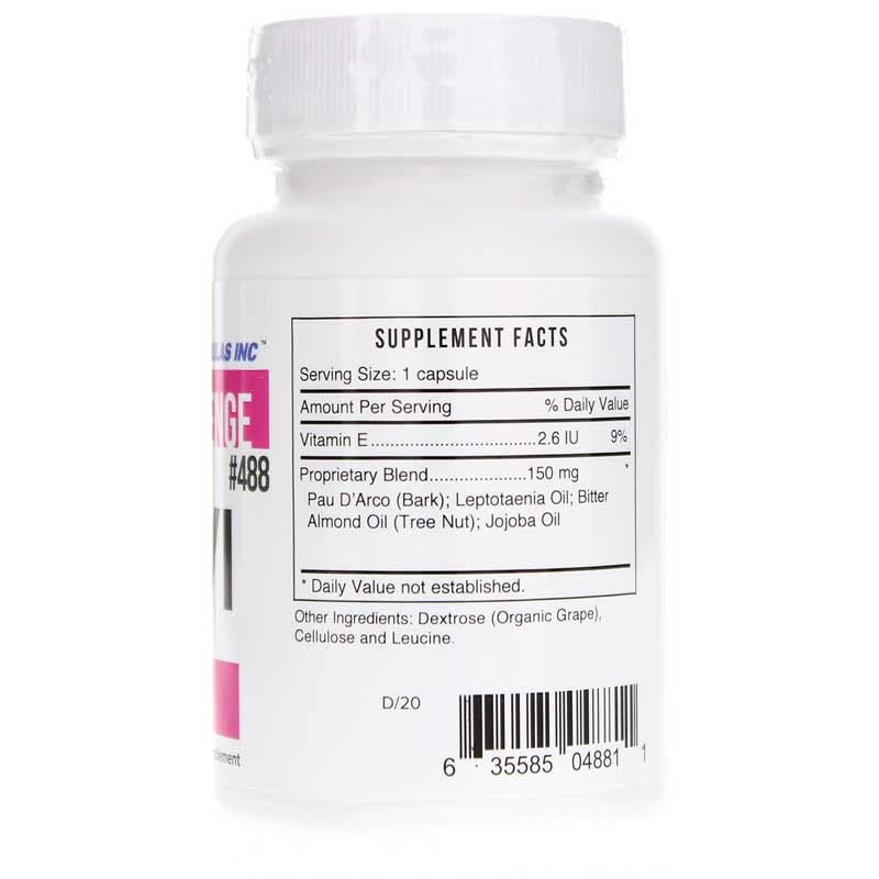 Étiquette claire Systemic Formulas Vivi Virox, ingrédients clés visibles