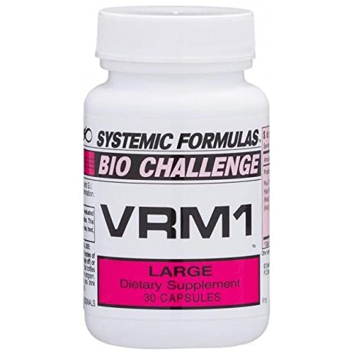 VRM1 Systemic Formulas, bouteille huile ail, soutien potentiel au confort digestif.