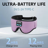 SYPVRY bandeau sommeil Bluetooth violet: liberté de mouvement et écoute sans fil