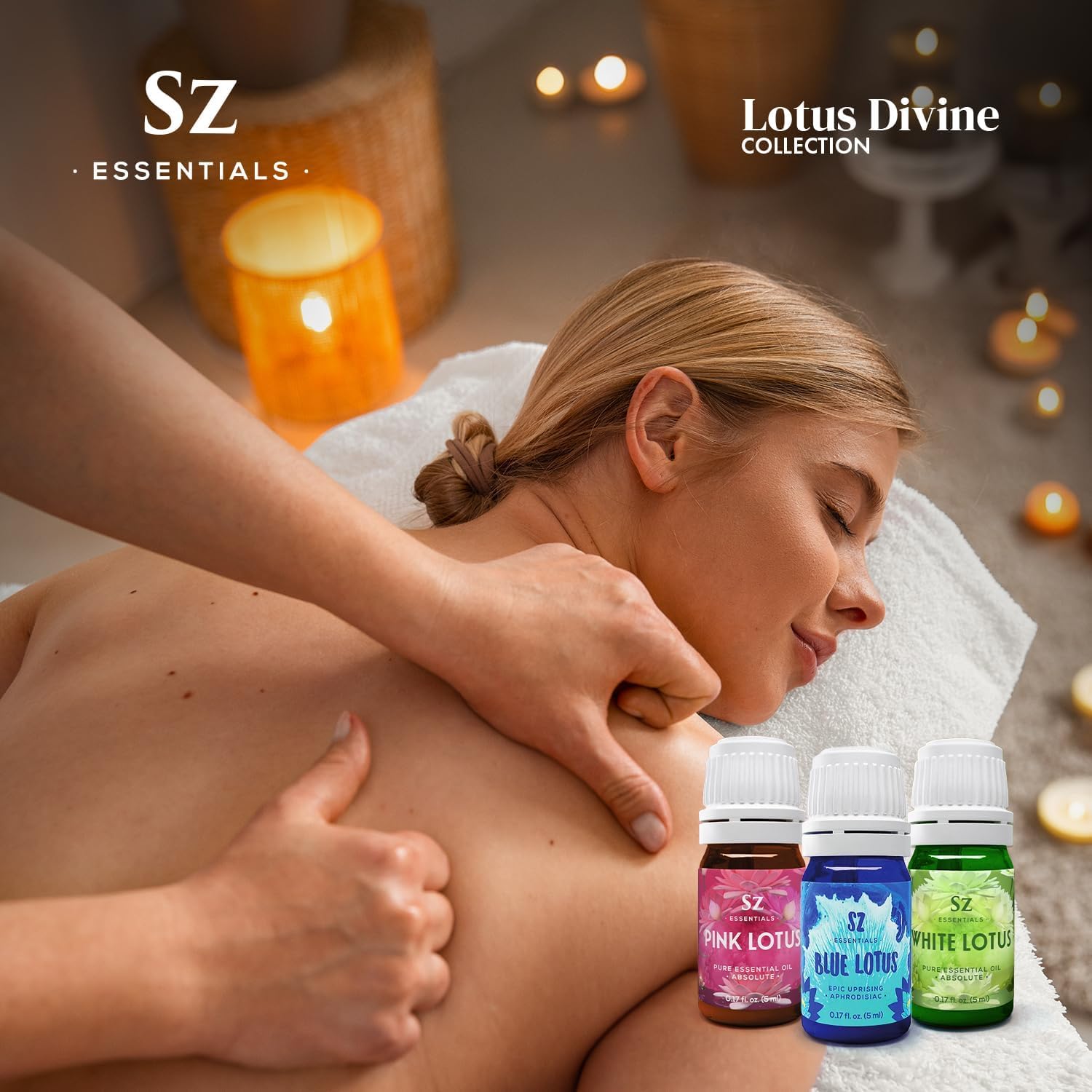 Sz Essentials Lotus Blanc Diffusion - soin aromatique apaisant pour la peau.