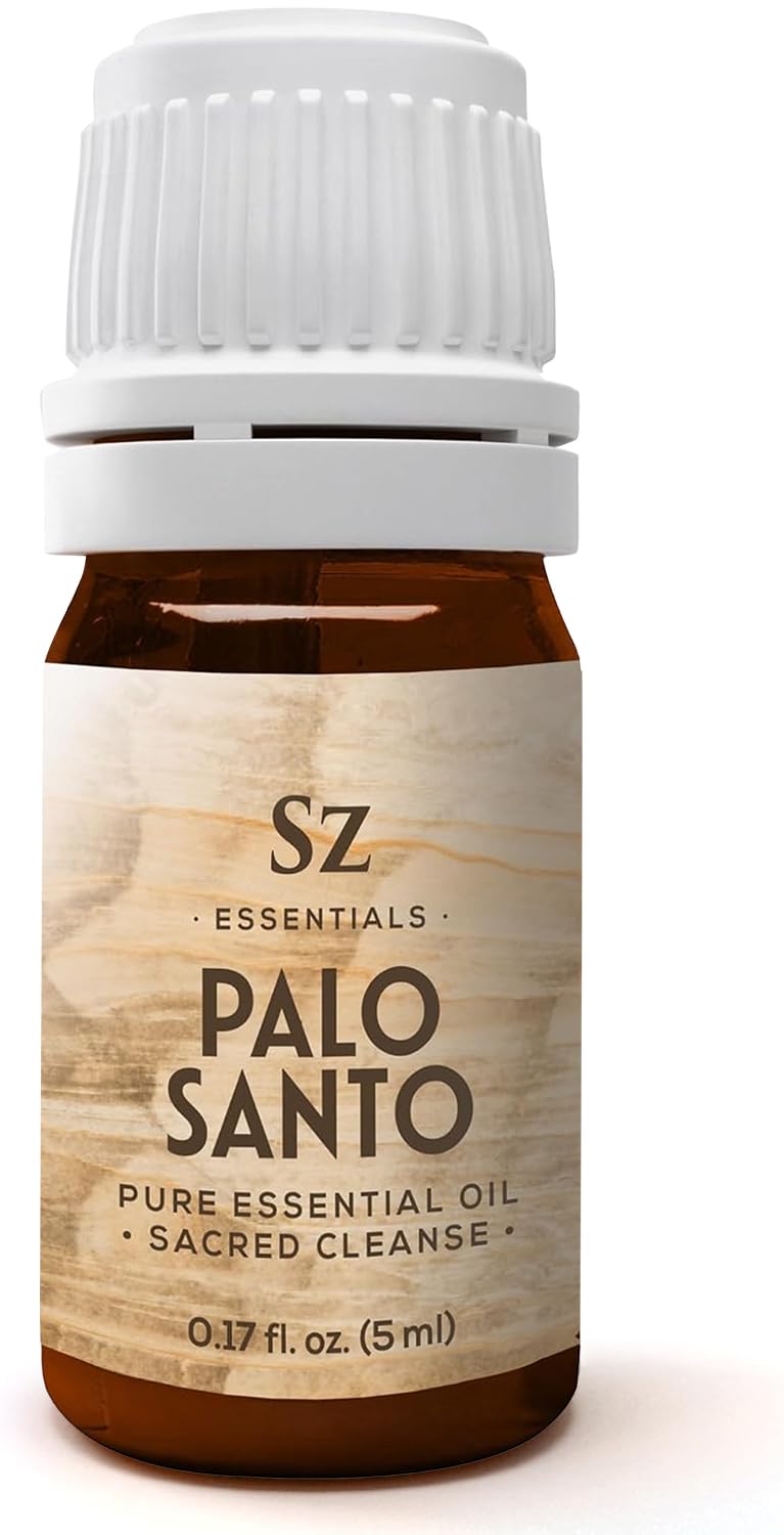 Sz Essentials Palo Santo huile 5 ml dans flacon, parfum boisé pur et authentique.
