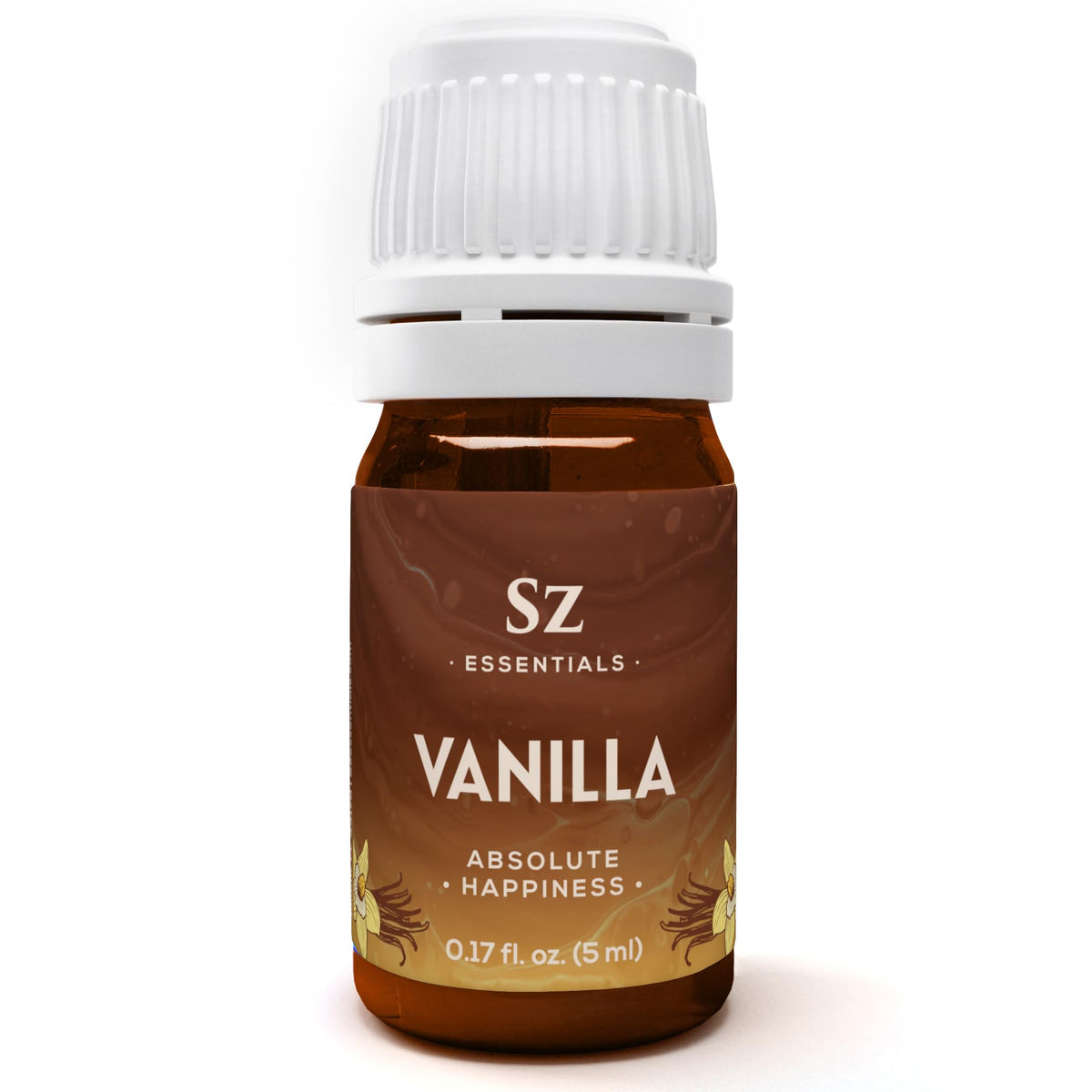 Sz Essentials Vanille - Huile pure 5 ml dans flacon, parfum riche et chaleureux.