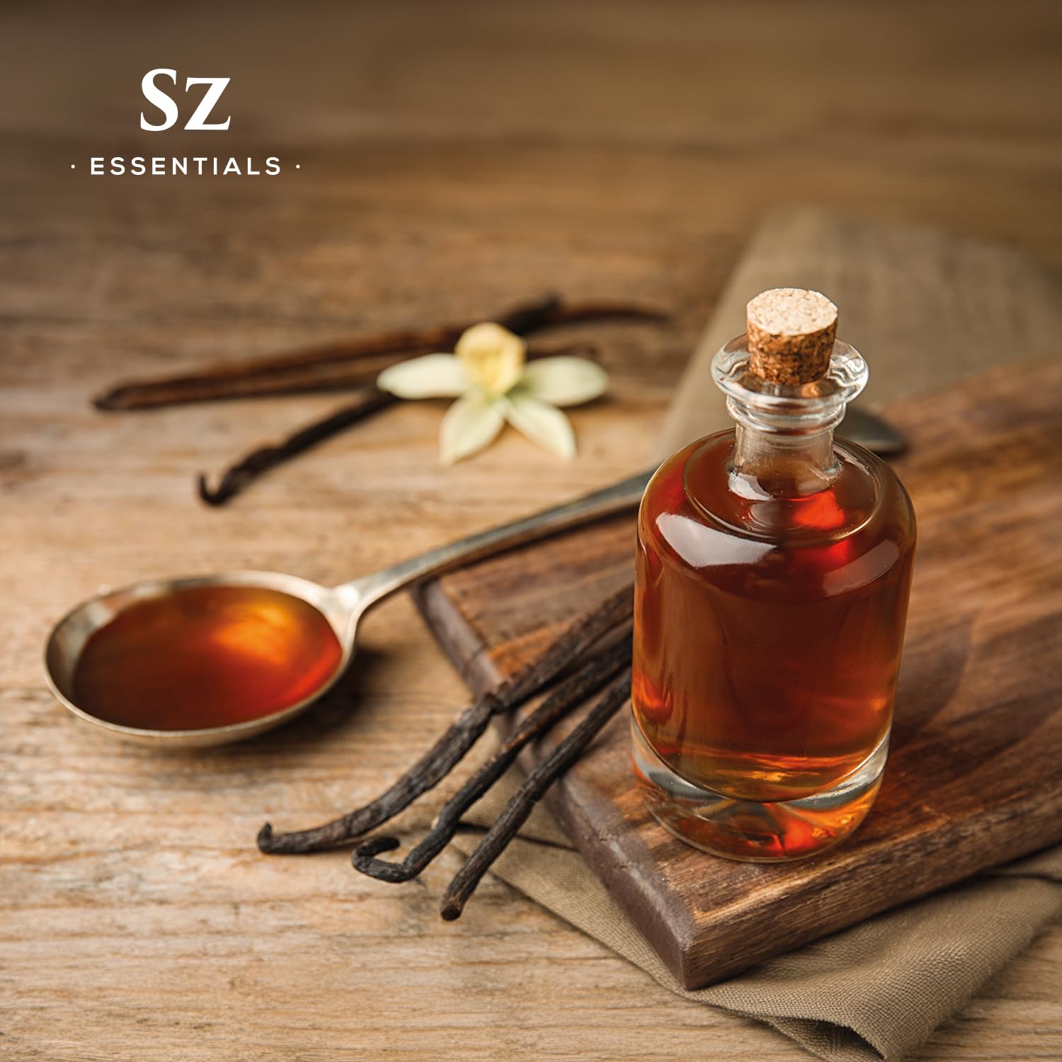 Sz Essentials Vanille - Huile pour soins maison et mélange avec une huile porteuse.
