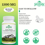 SZCZEKIN Active Hexose: tableau nutritionnel et ingrédients du mélange huit champignons.