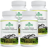 SZCZEKIN AHCC 1500 mg – bouteille montrant les capsules véganes faciles à prendre