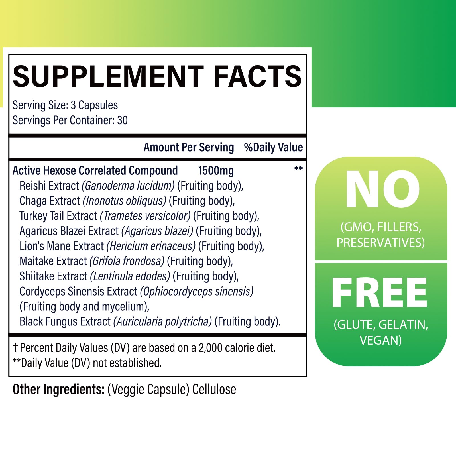 SZCZEKIN AHCC 1500 mg – capsules en gros plan pour usage quotidien