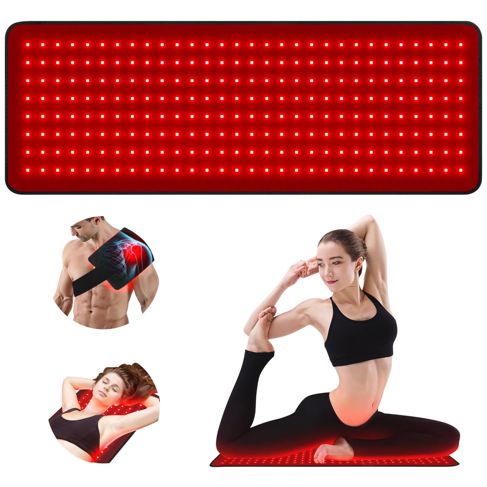 SZDGGZ tapis thérapie lumière rouge 660nm pour détendre les muscles après l'effort.