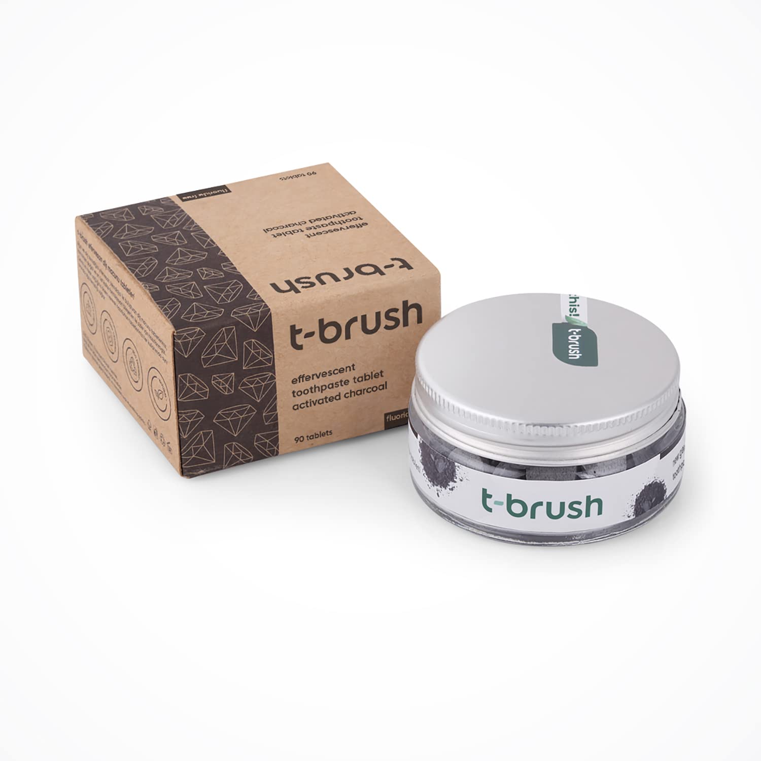 t-brush tablettes dentifrice charbon actif pour blanchiment subtil