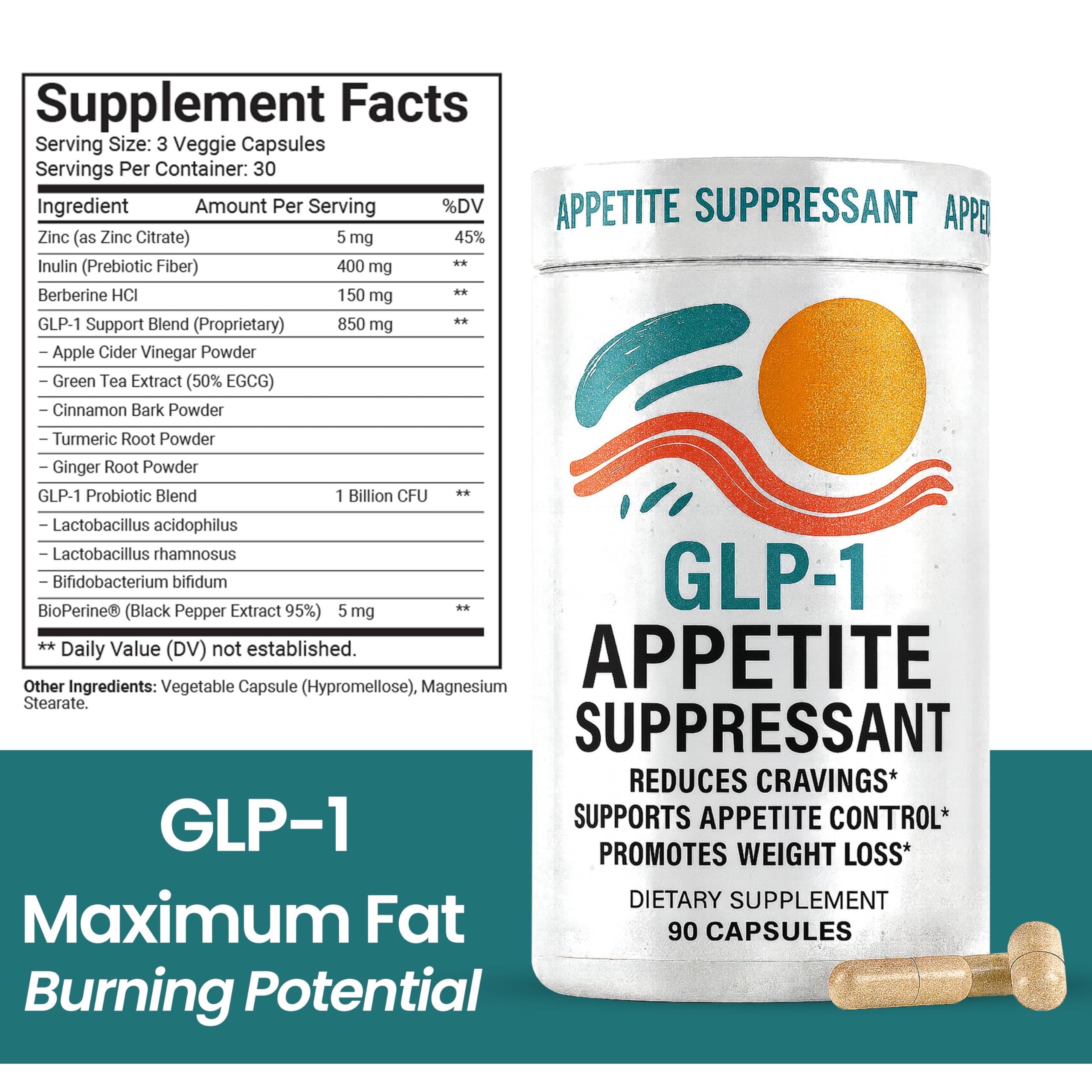 T-MODE GLP-1 – Probiotiques, 1 milliard CFU pour l'équilibre intestinal.