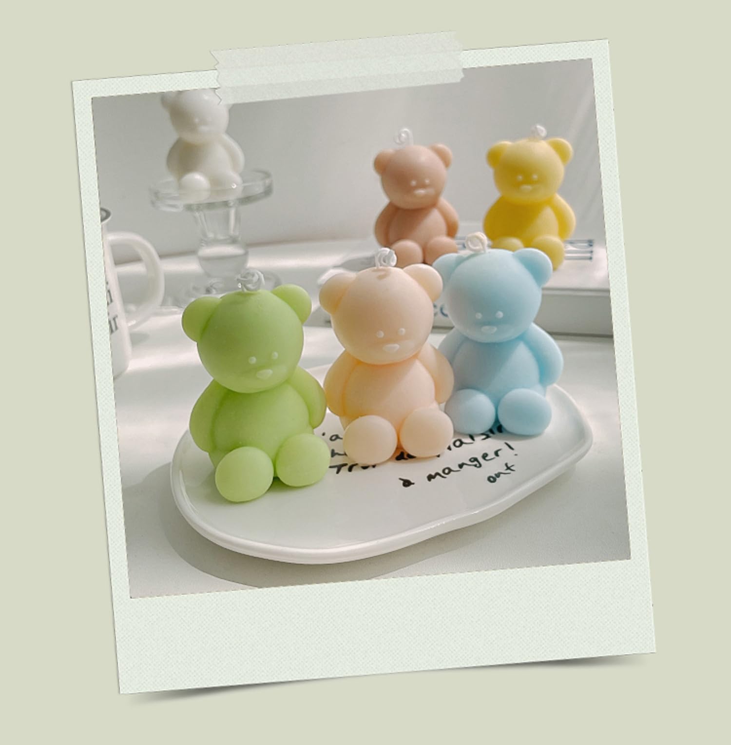 Bougie ours T-shin pour méditation ou ambiance bureau.