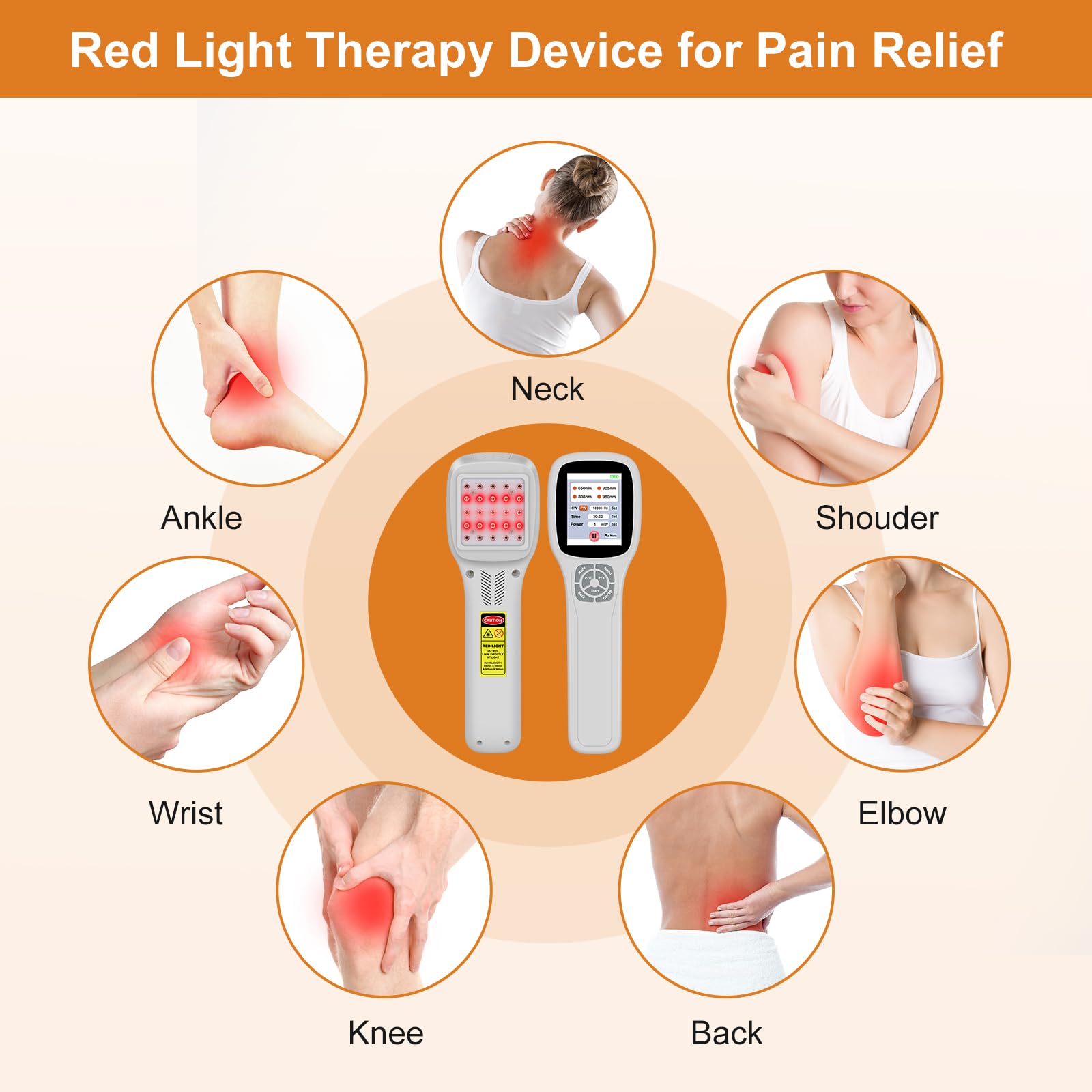 Tacbyz lampe rouge 980nm, action ciblée sur les articulations.