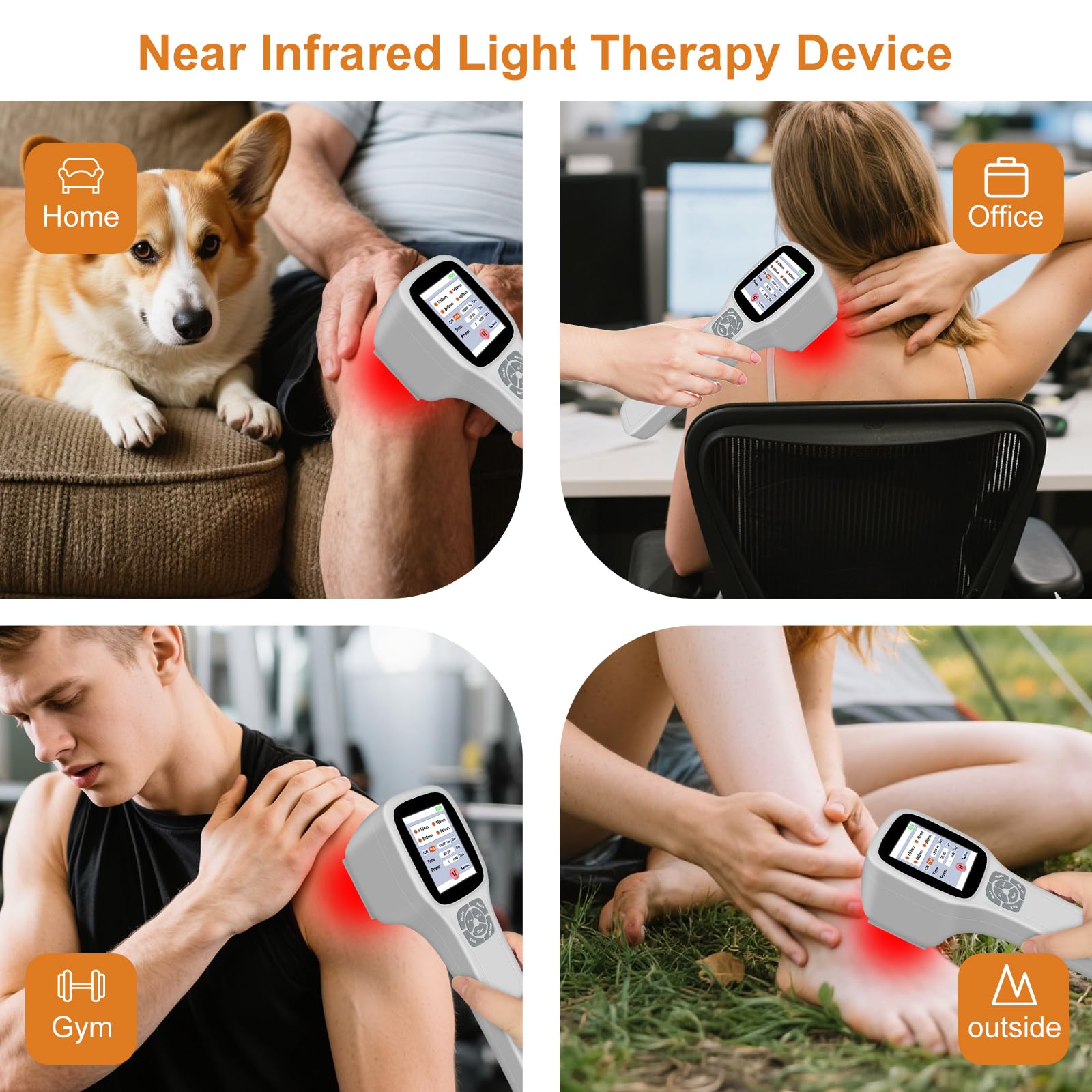 Tacbyz lampe rouge après exercice, muscles détendus et récupération.