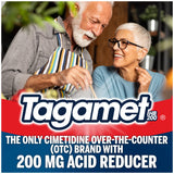 Boîte Tagamet HB 200 mg montrant l'emballage pour prévenir l'indigestion.