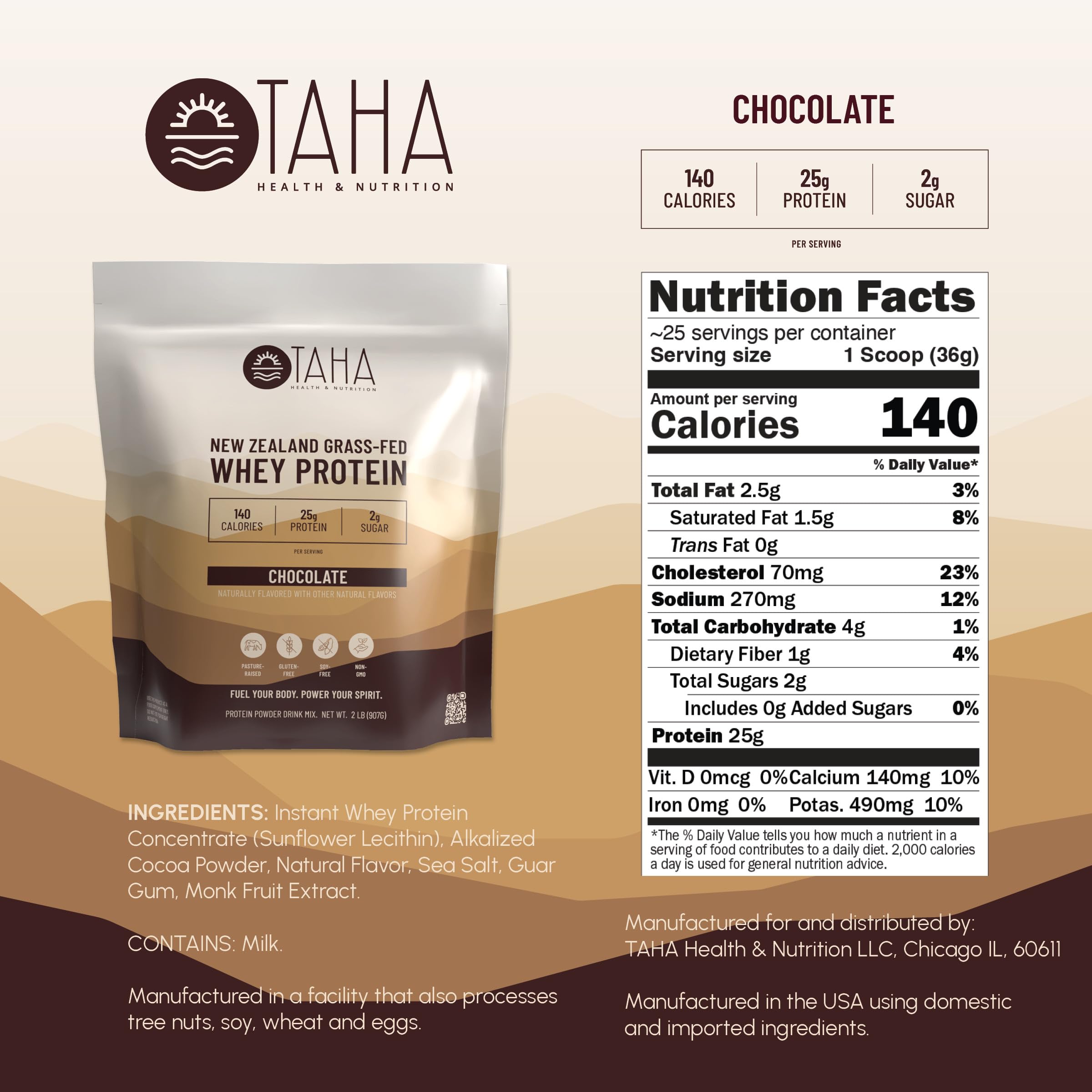 Poudre protéine chocolat naturelle sucrée au fruit du moine, douceur naturelle