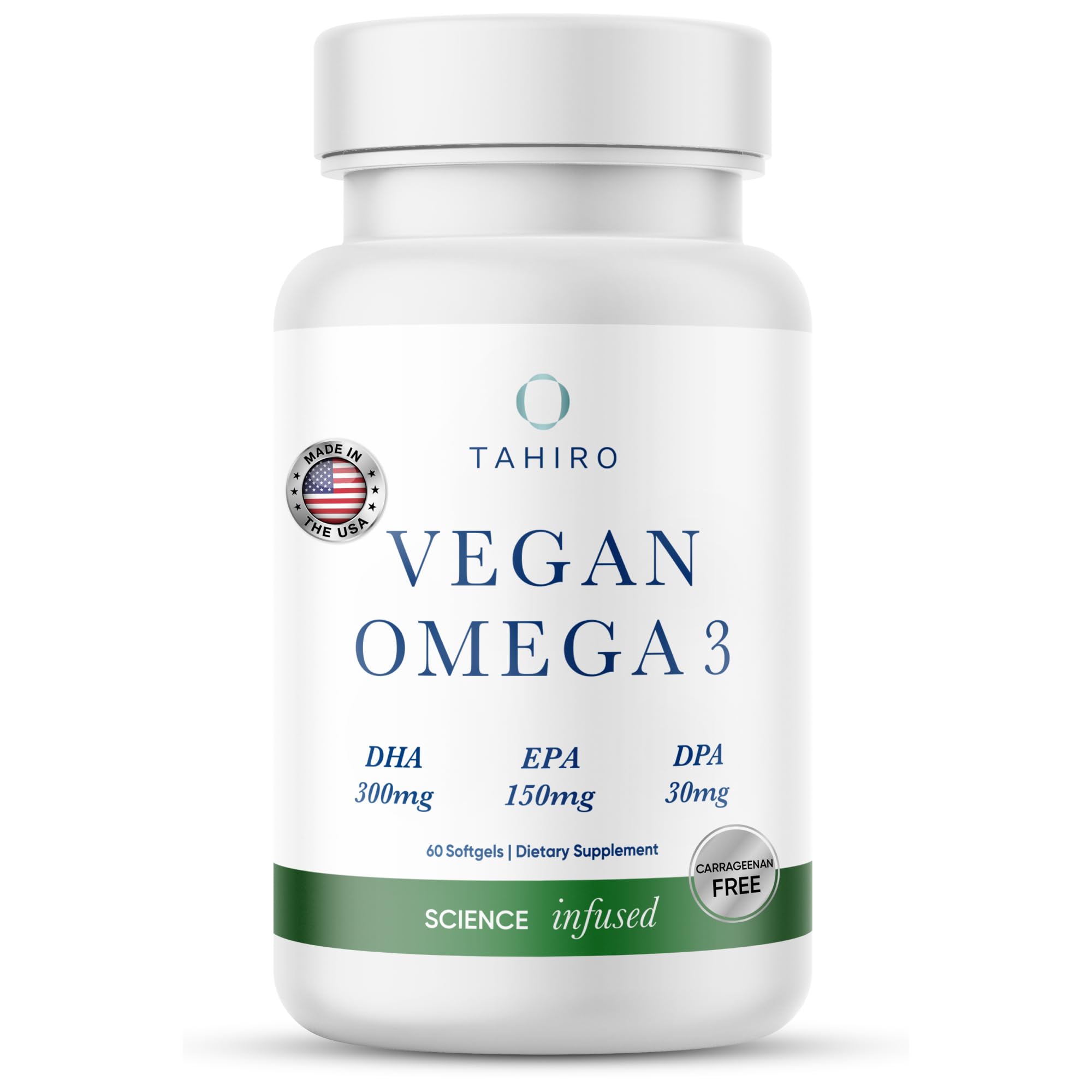 Gélules Tahiro Omega-3 dans bouteille ouverte, prise facile au quotidien.