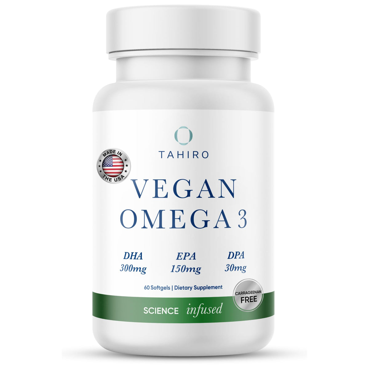 Gélules Tahiro Omega-3 dans bouteille ouverte, prise facile au quotidien.