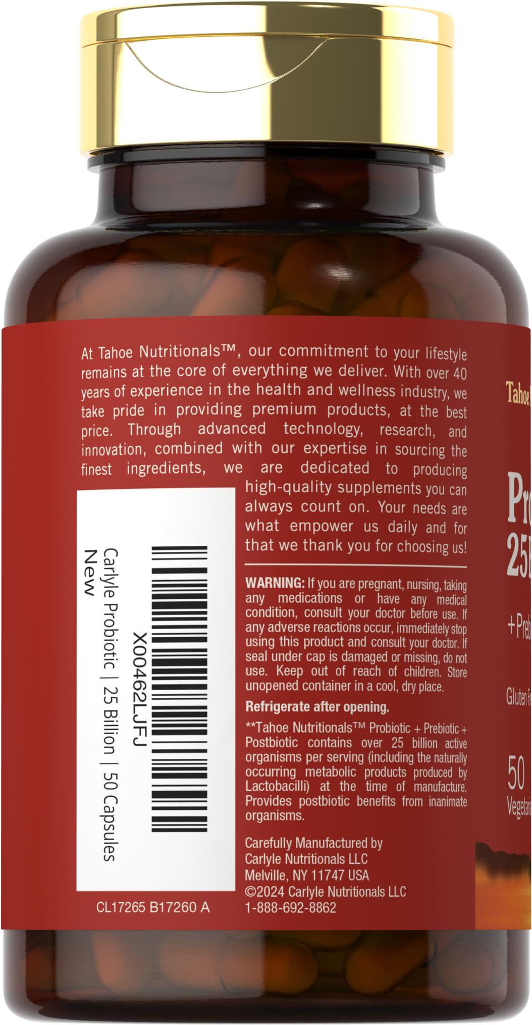 Tahoe Nutritionals capsules libération rapide - prise facile chaque jour.