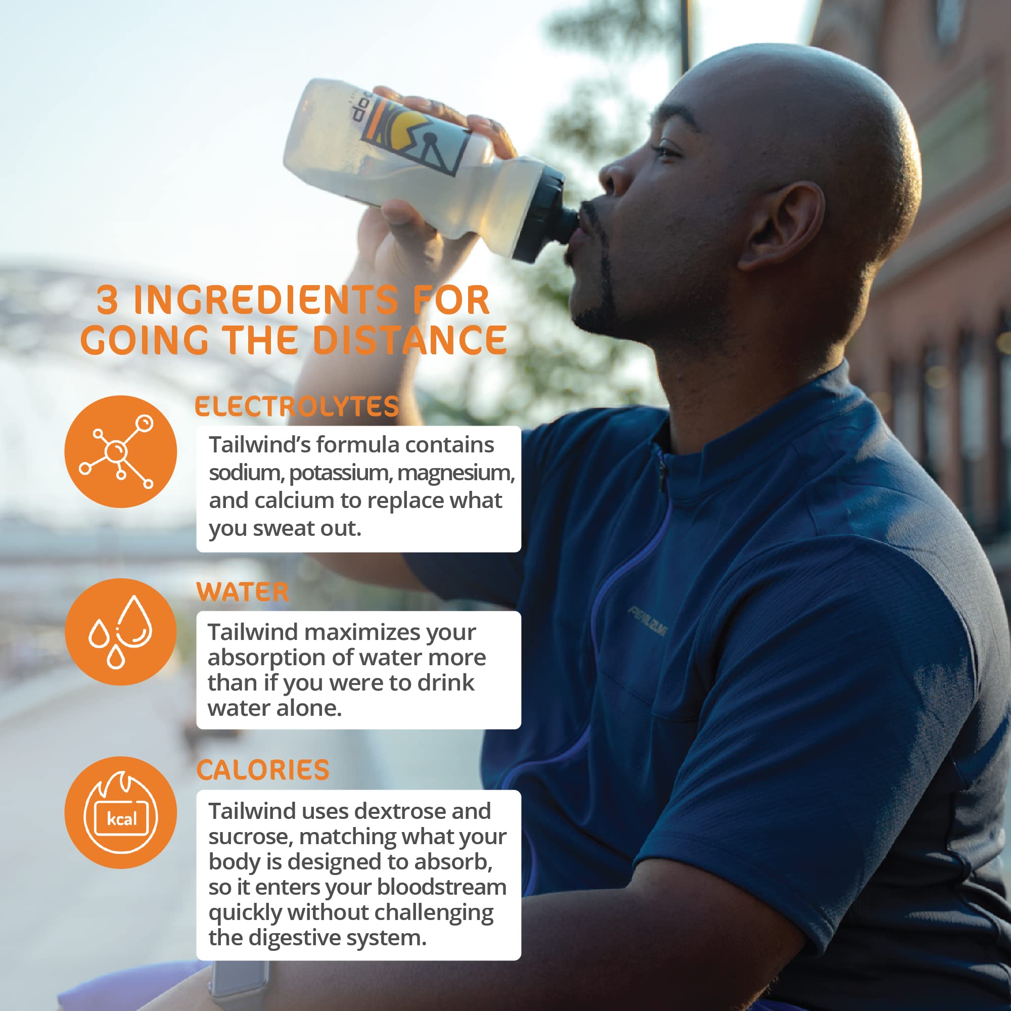 Tailwind Nutrition Endurance Fuel - bouteille eau rapide pour dissolution efficace pendant l'effort.