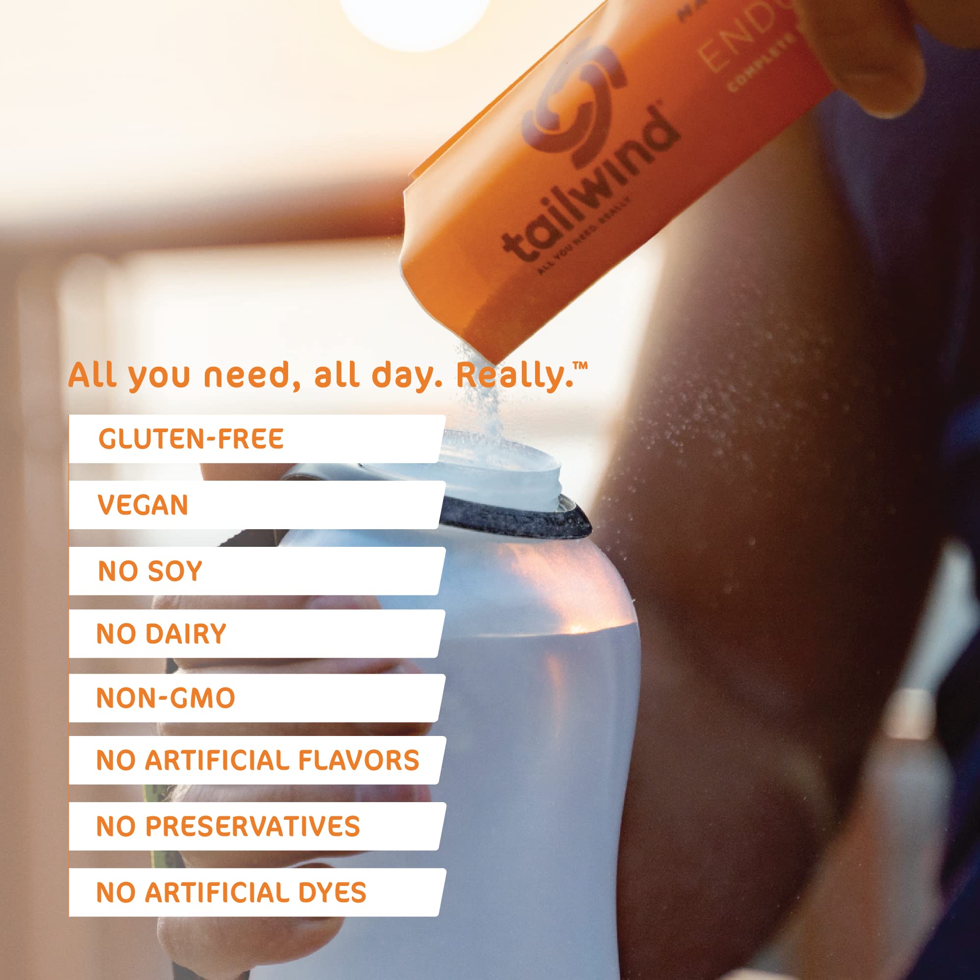 Tailwind Nutrition Endurance Fuel - dissolution claire pour hydratation sans résidu.
