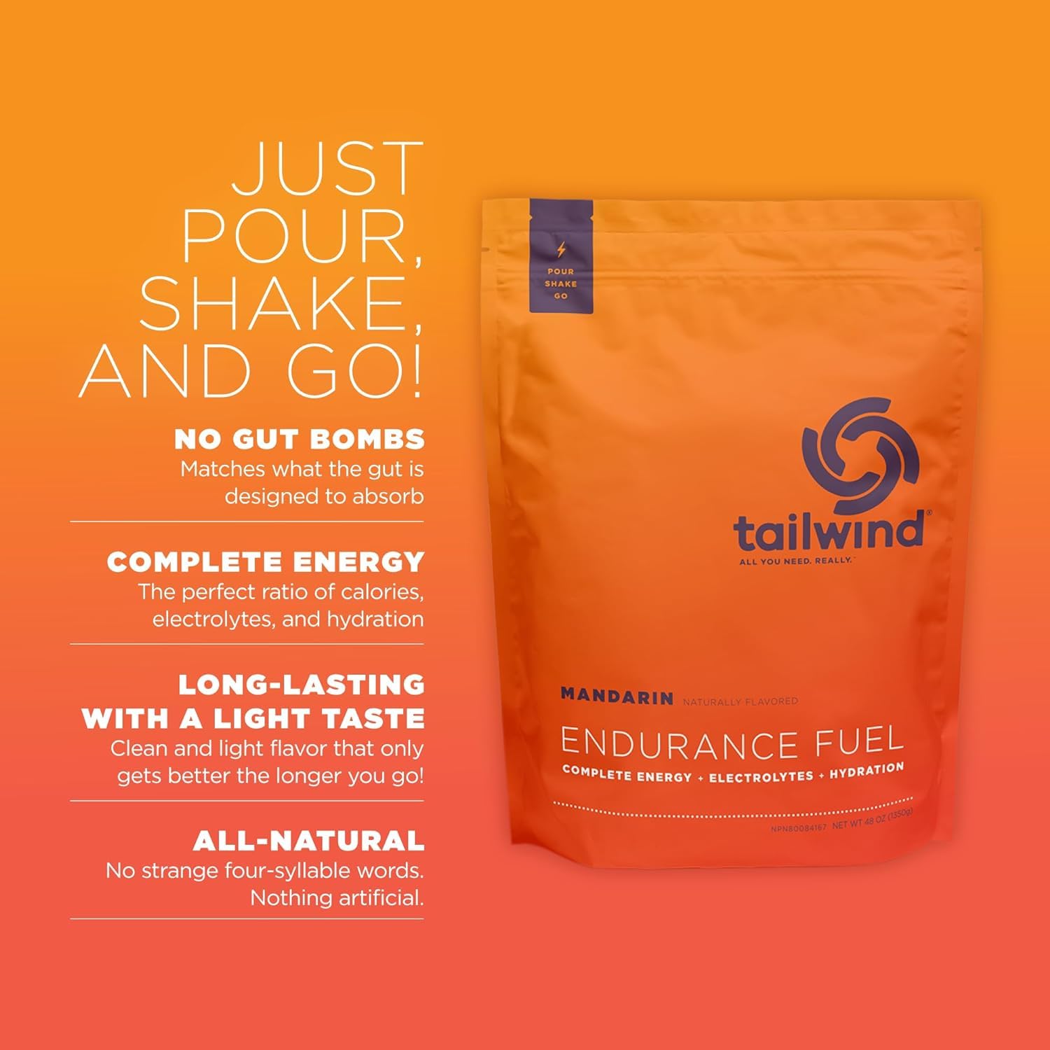 Tailwind Nutrition Endurance Fuel verre – mélange homogène et goût équilibré