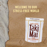 Taki Mai Noble Kava poudre préparation dans verre glacé: expérience rafraîchissante et apaisante.