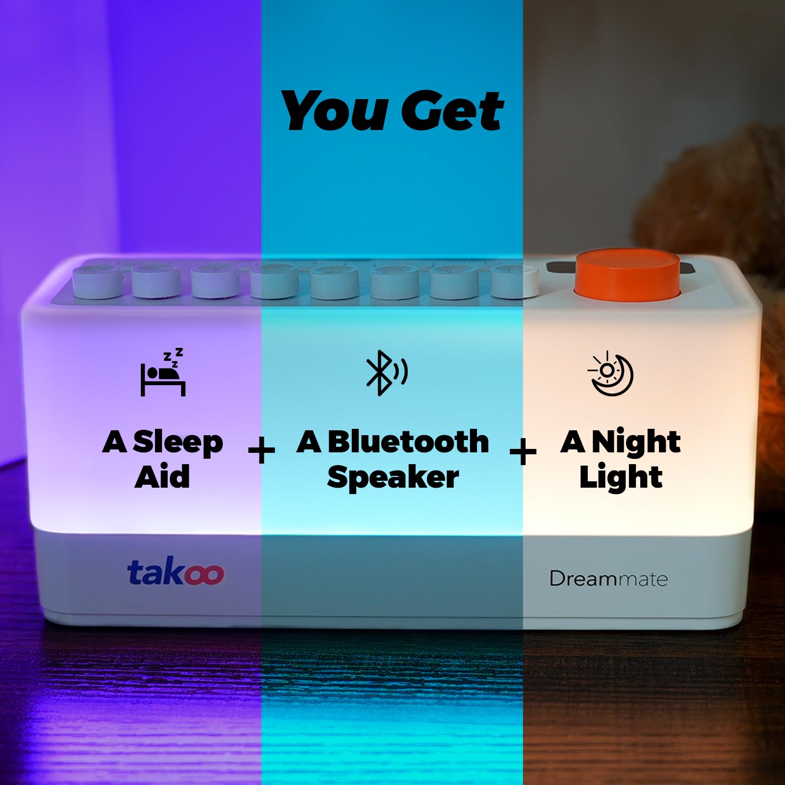 TAKOO enceinte Bluetooth portable prête à lire votre musique.