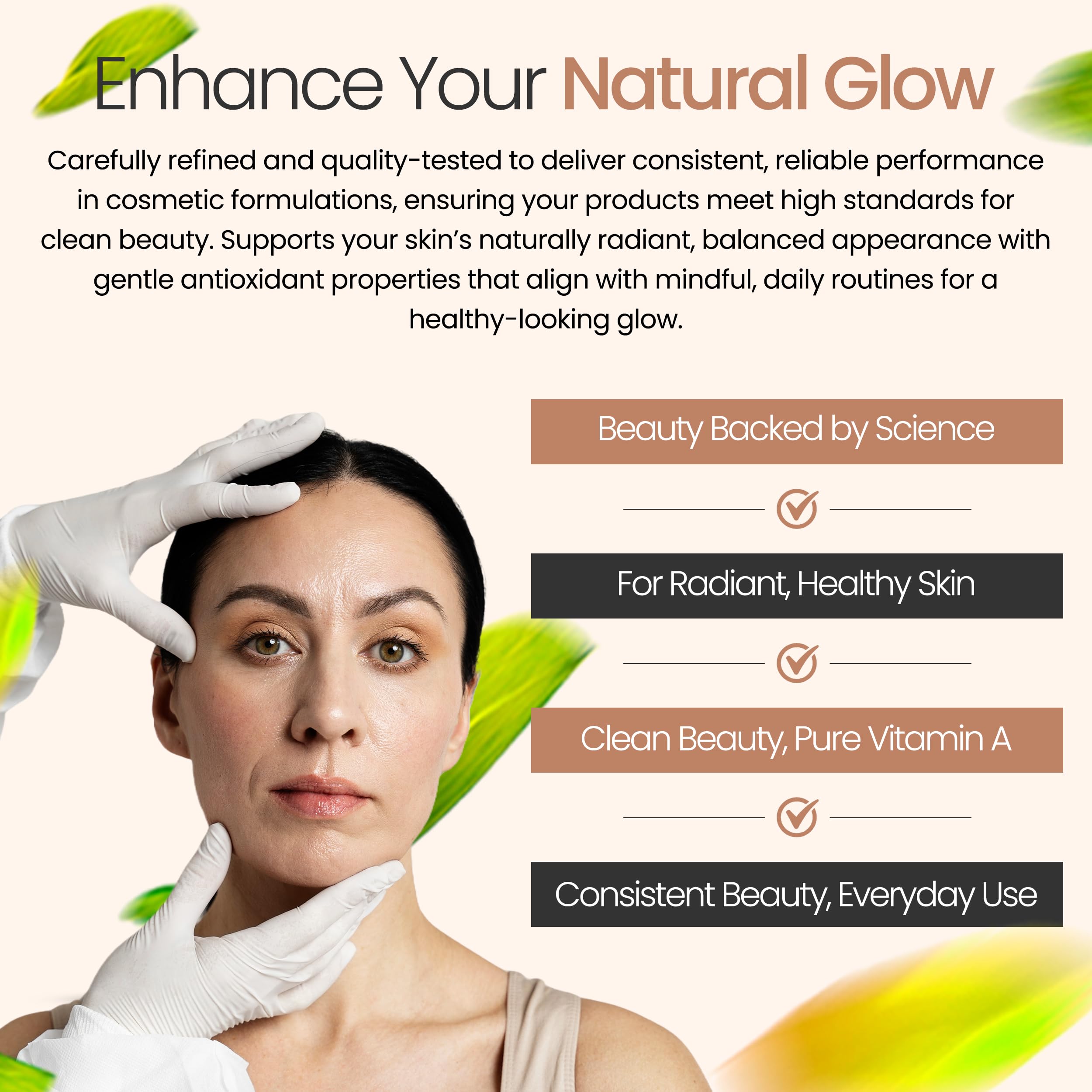 Talsen Chemicals vitamine A poudre Retinyl Palmitate – application dans soins visage.