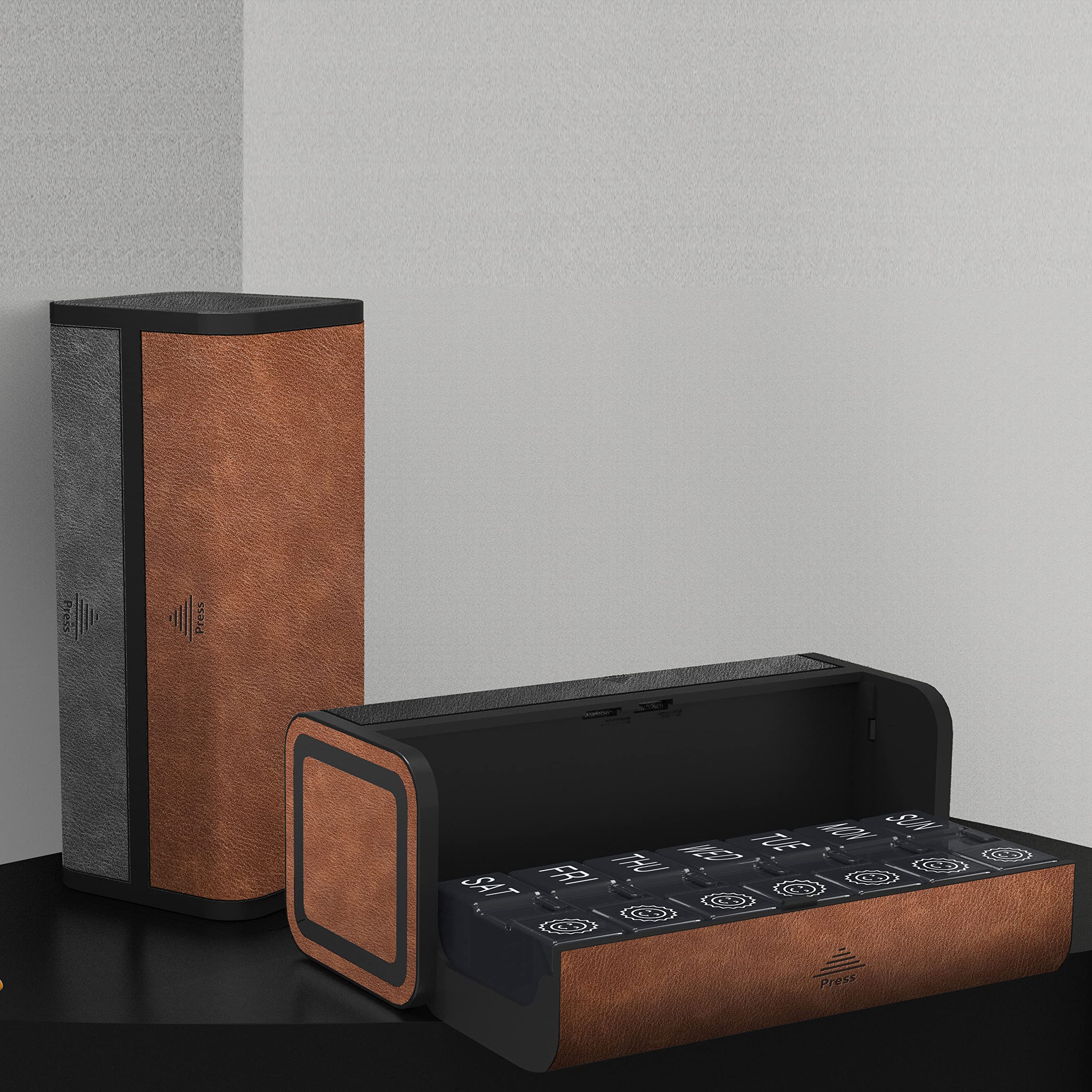 TALVOLC M marron, design polyvalent et rangement d’objets