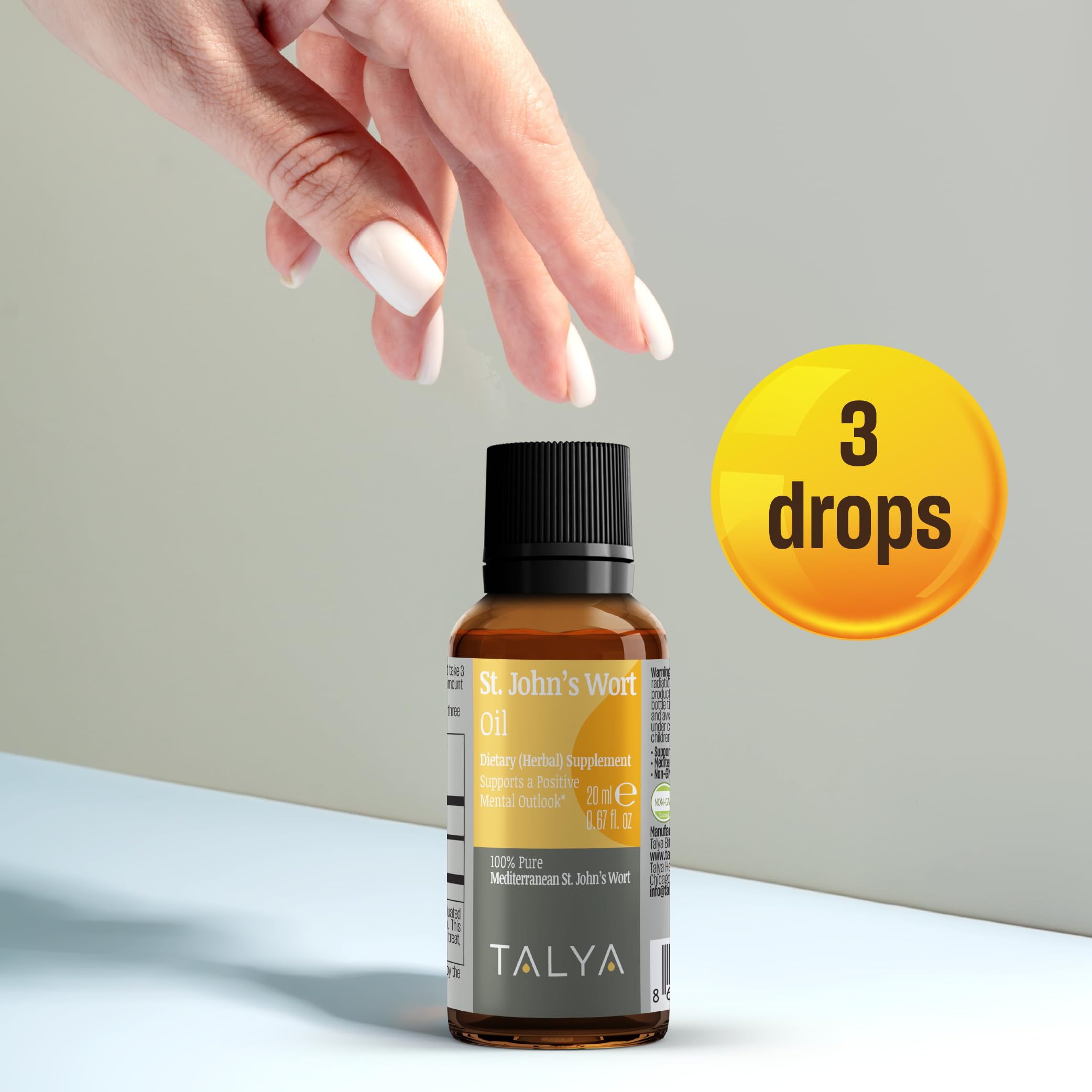 Talya Millepertuis huile – parfum doux de plante pour routine beauté.