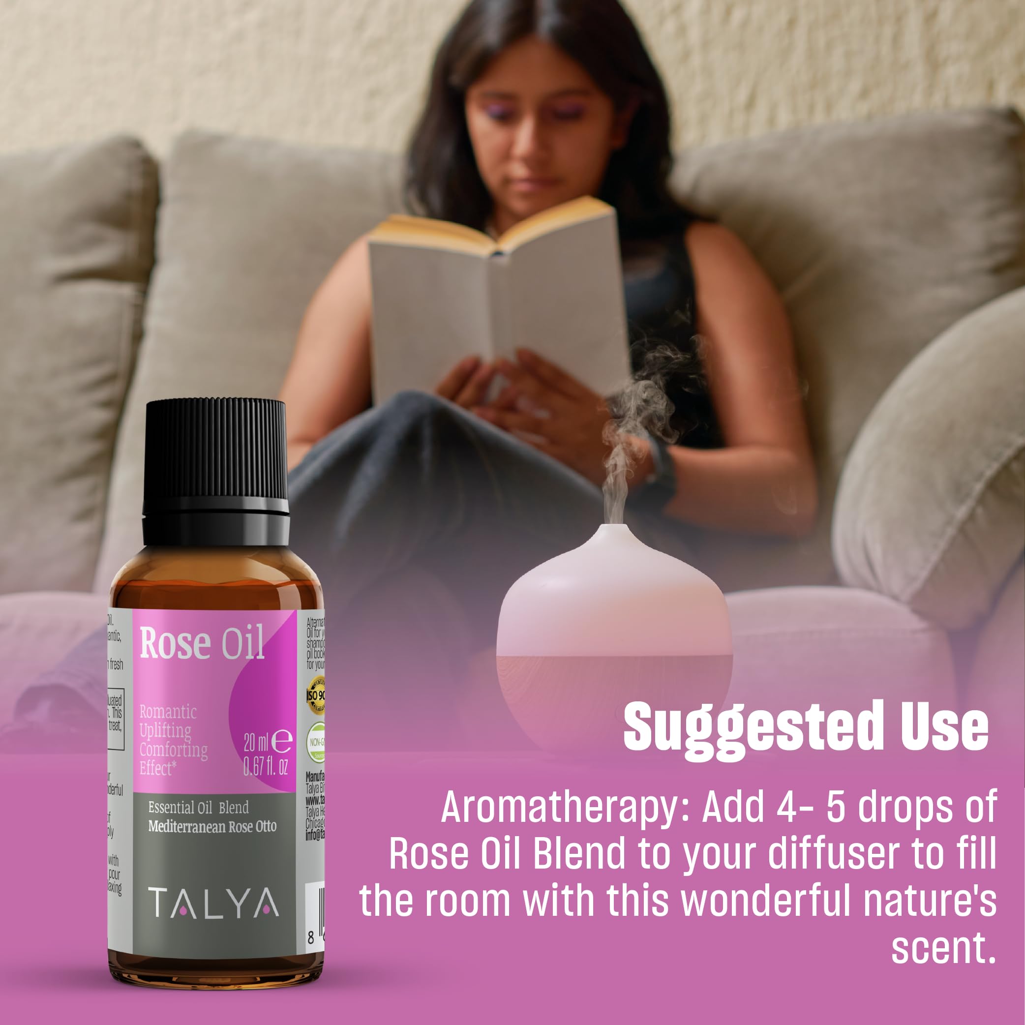 Talya Rose Oil Blend - soin délicat sur la peau.