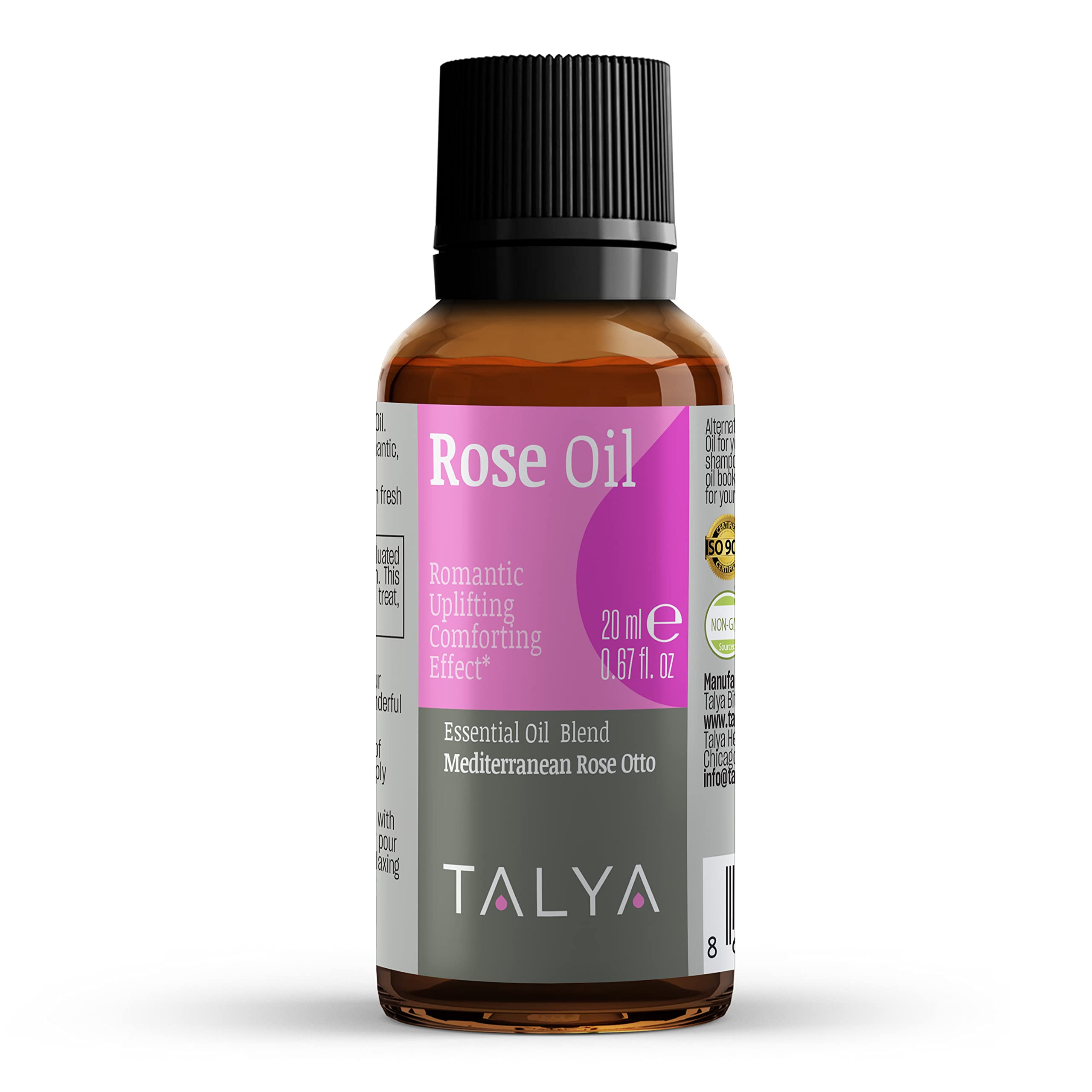 Talya Rose Oil Blend - bouteille 20 ml prête pour l'application cutanée.