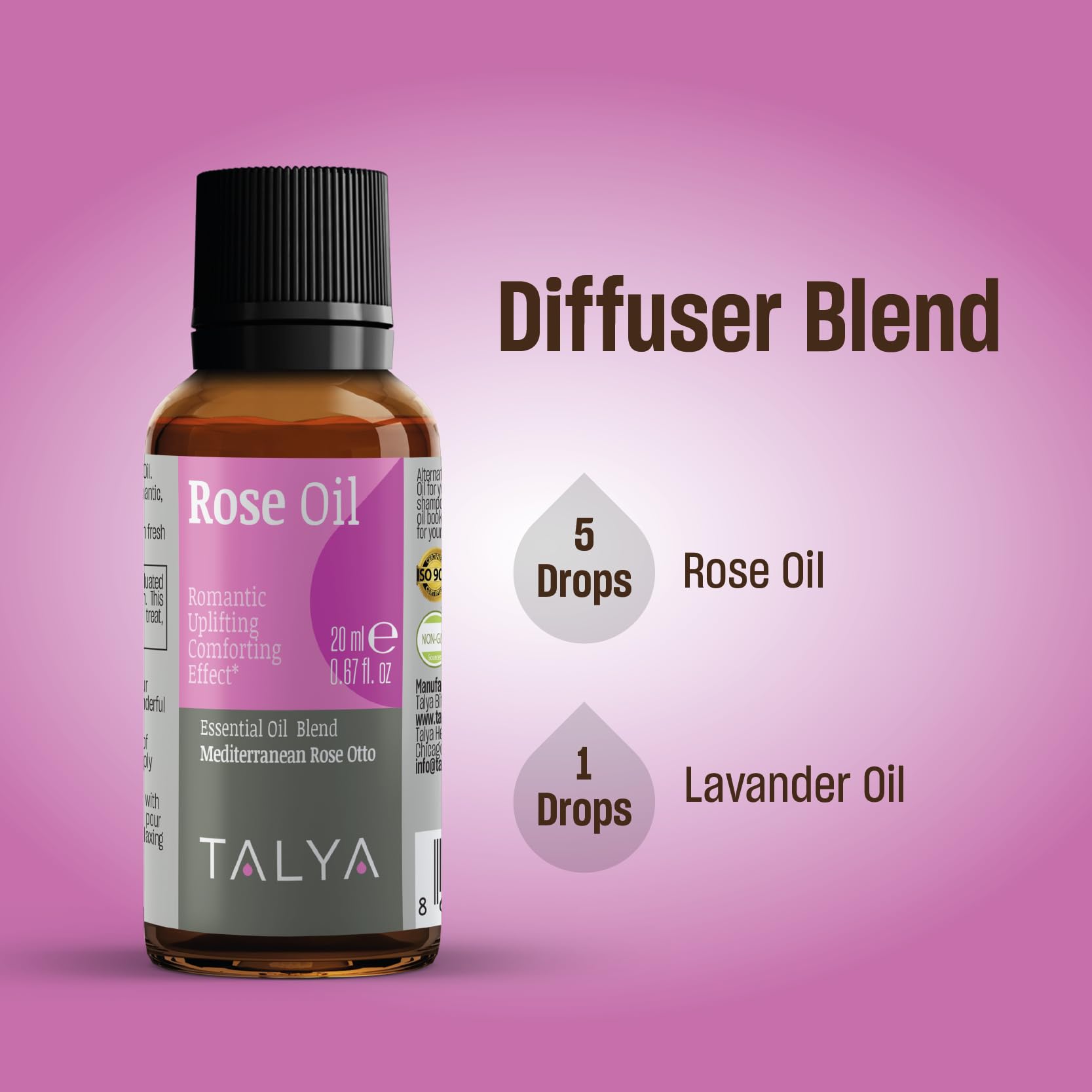 Talya Rose Oil Blend - ambiance spa et relaxation.