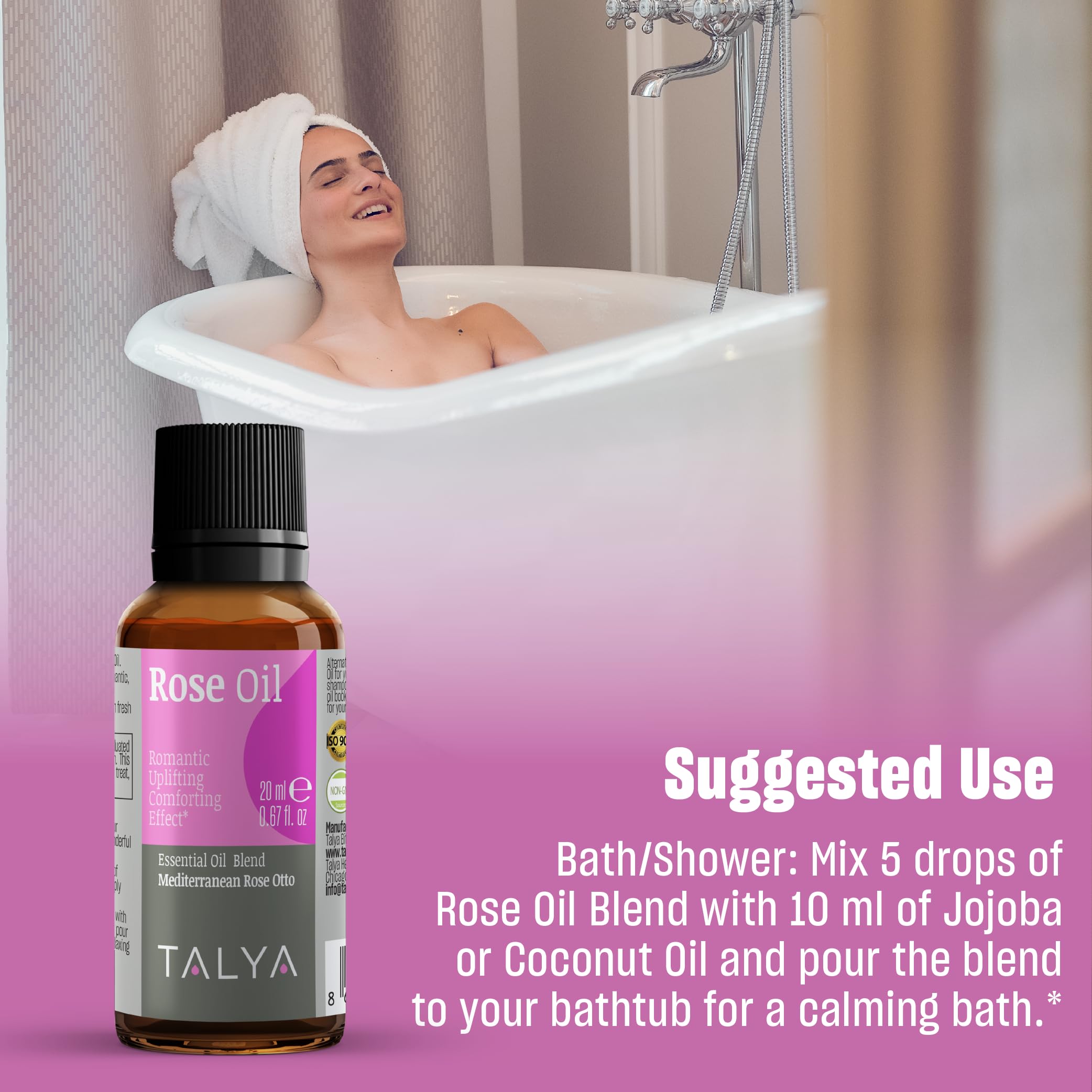Talya Rose Oil Blend - soin des cheveux et des ongles nourrissants.