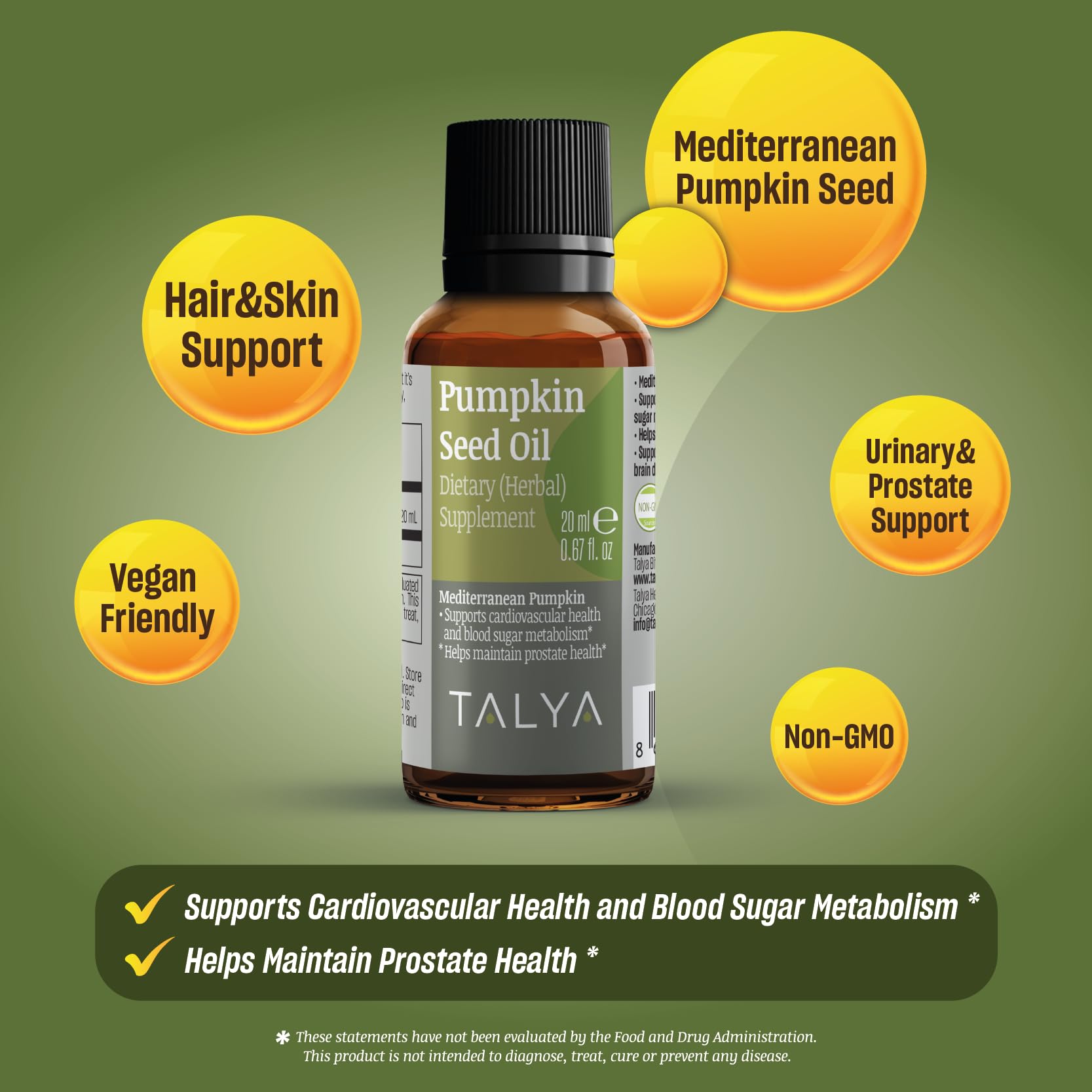 TALYA huile de courge pour visage - massage doux et hydratant