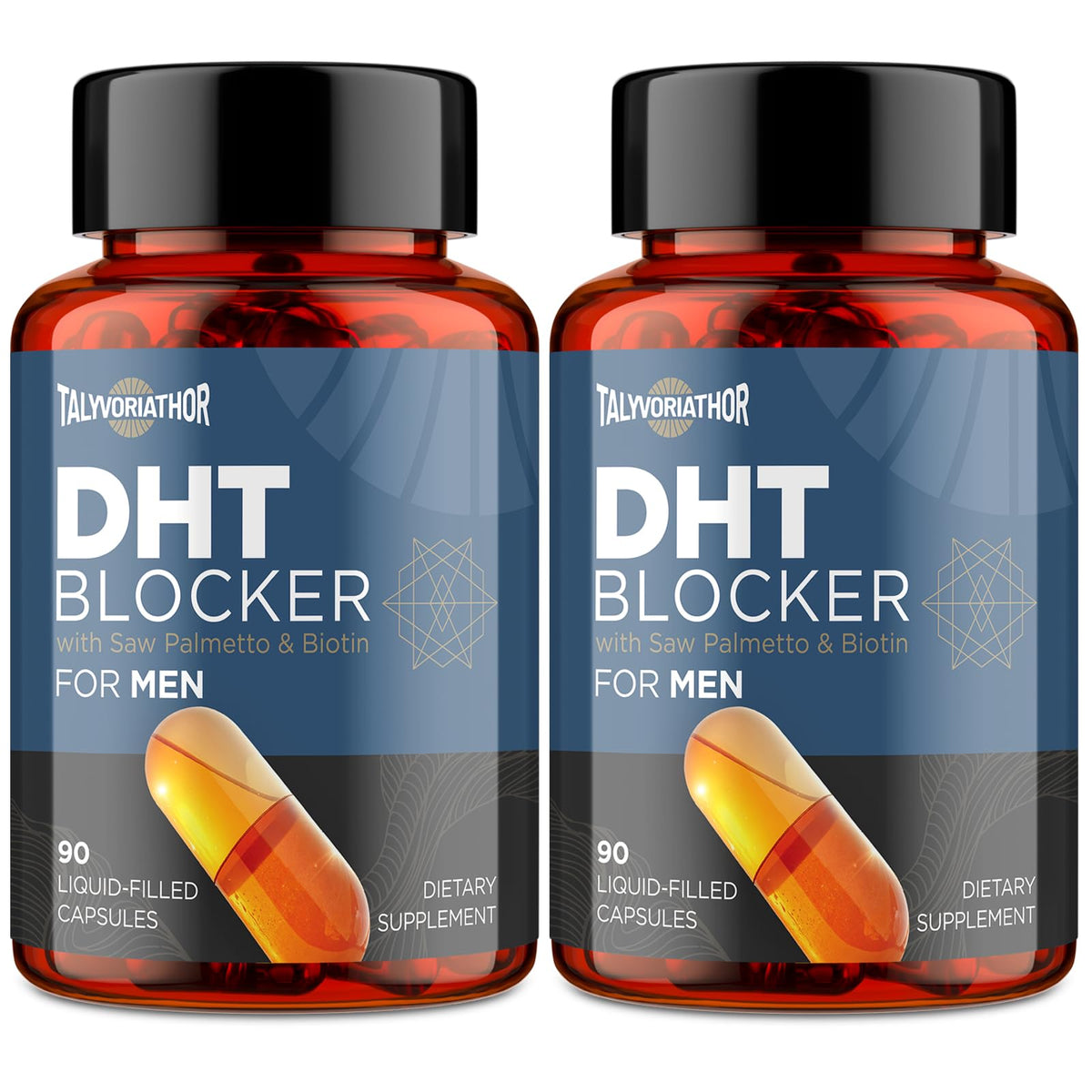Talyvoriathor blocage DHT dans la bouteille avec capsules liquides pour une absorption rapide.