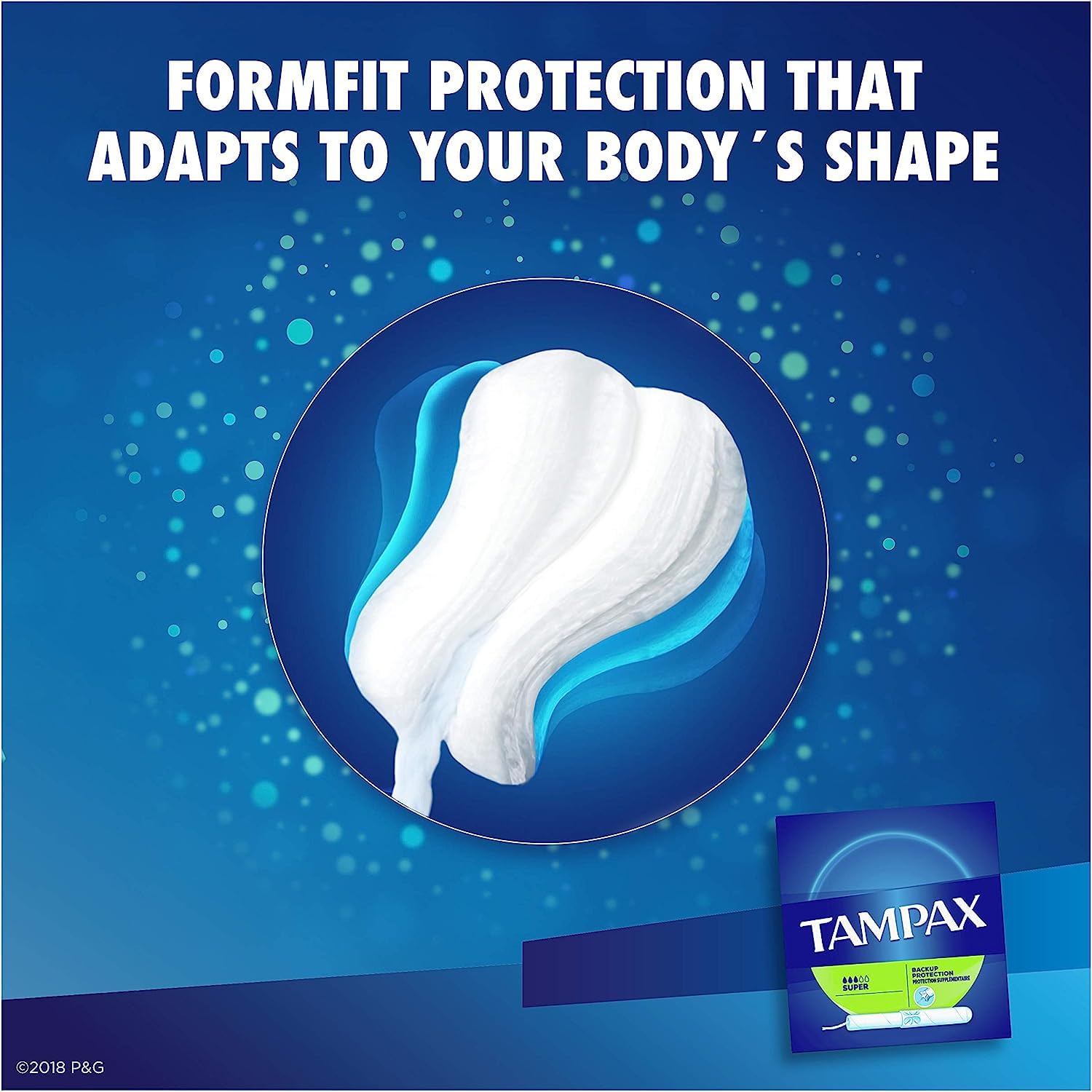 Tampon Tampax 80 ct, détails des tampons pour insertion rapide.