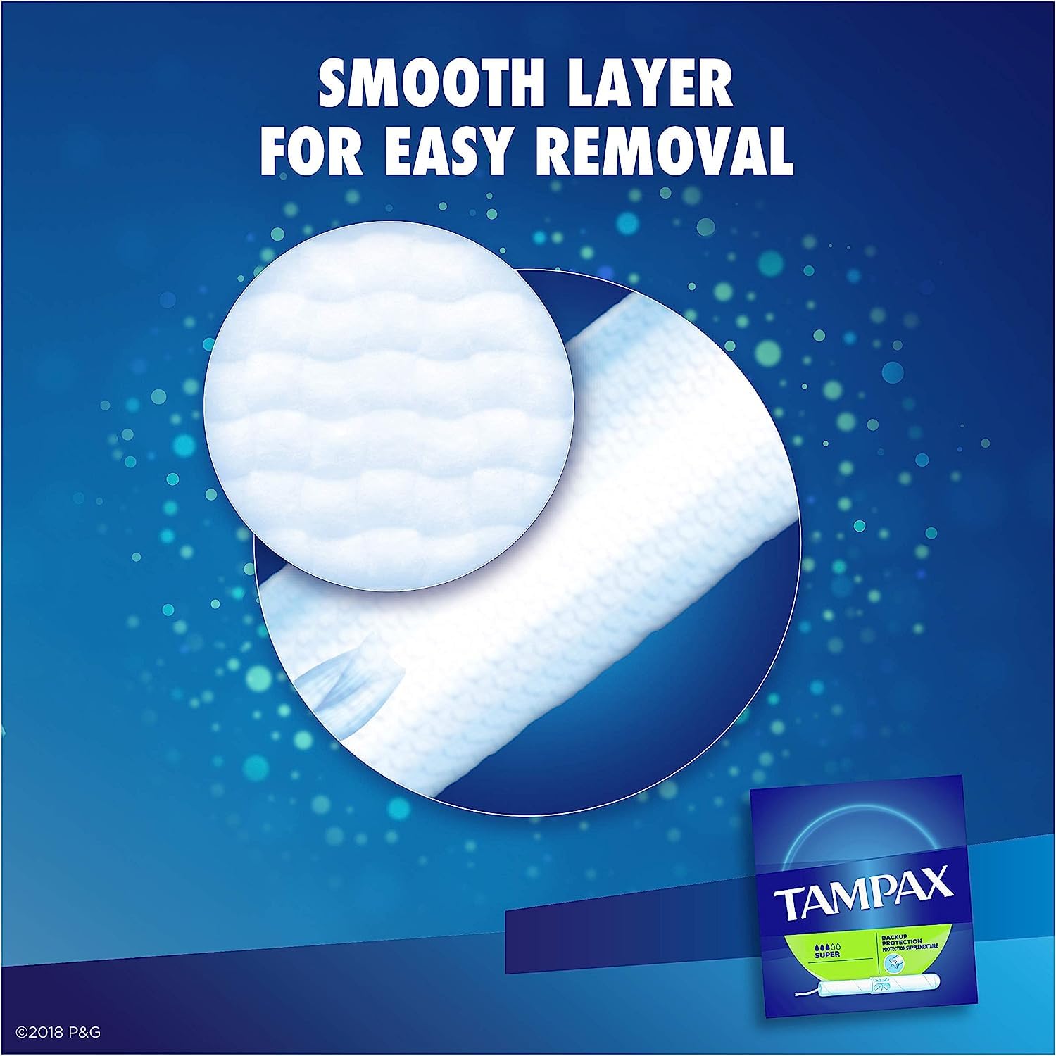 Tampon Tampax 80 ct, insertion rapide et simple en toute circonstance.