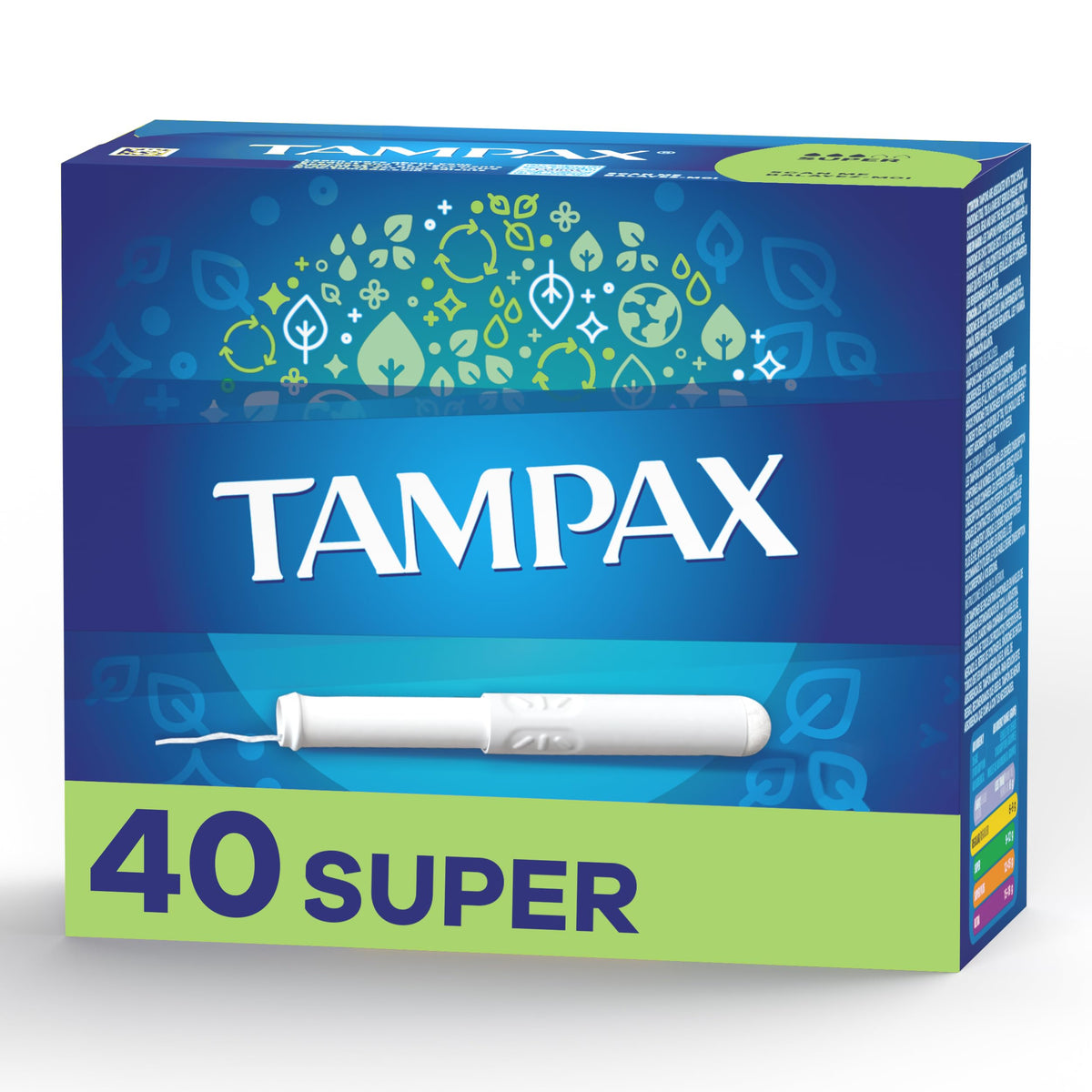 Tampax Carton Applicateur Anti-Glisse pour insertion facile.