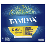 Tampon Tampax Cardboard Regular, cœur absorbant pour des journées sans fuite.